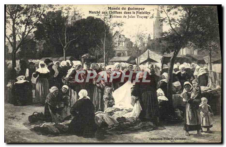 CPA Musee de Quimper Marche aux Chiffons le Finistere 