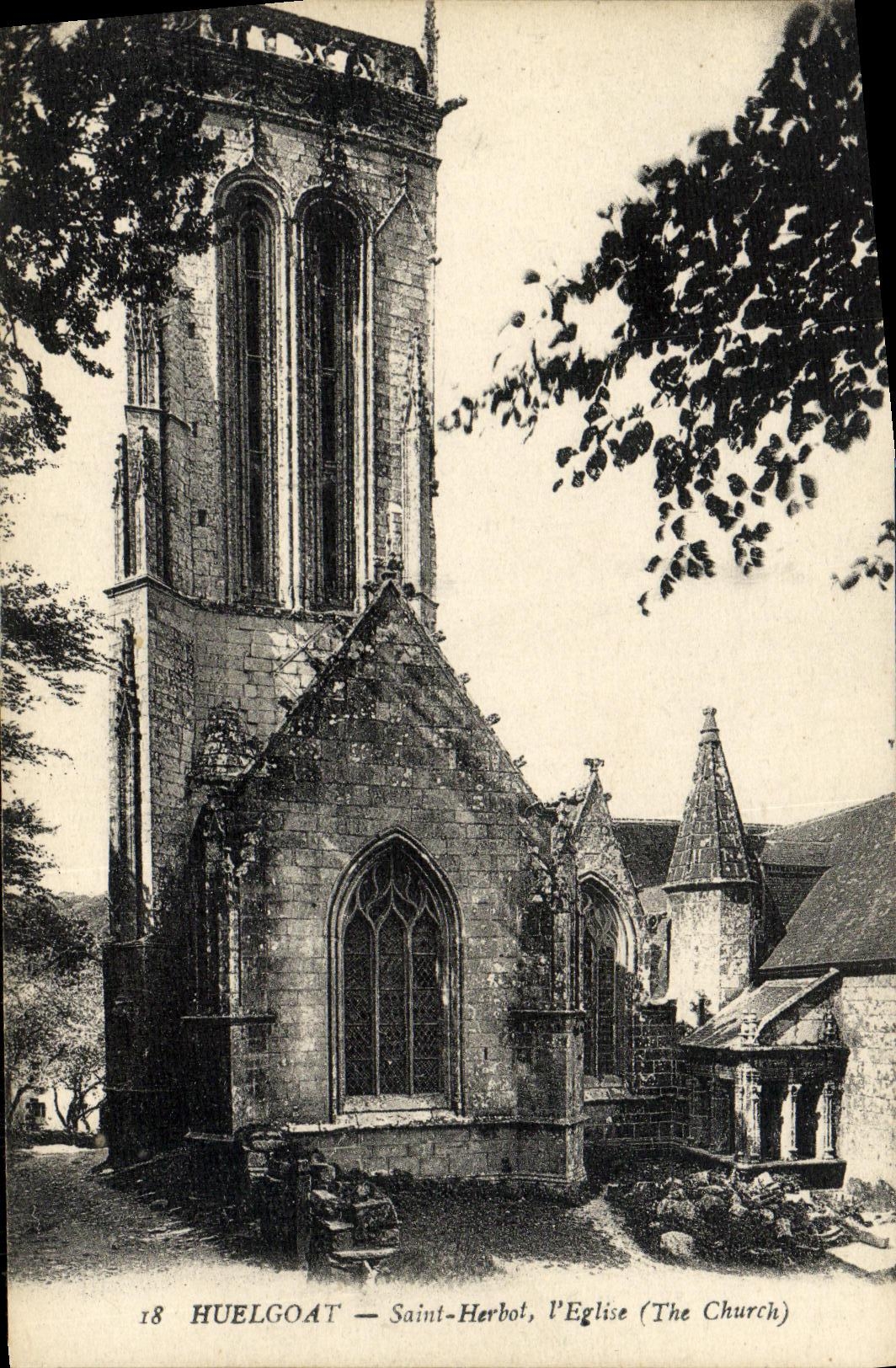 CPA Huelgoat Saint Herbot l Eglise