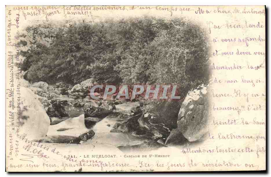 CPA Le Huelgoat Cascade de St Herbot