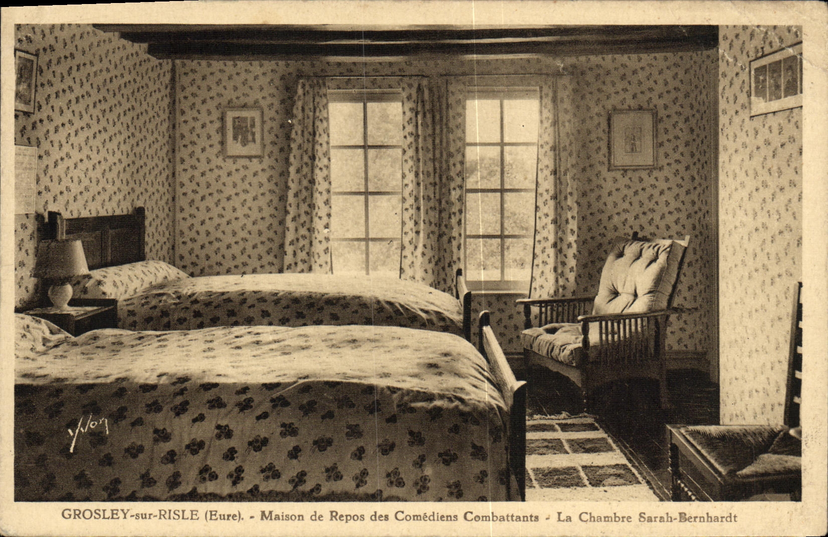 Grosley-sur-Risle (Eure) — Maison de Repos des Comédiens Combattants — La Chambre Sarah-Bernhardt