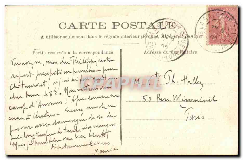 La Bazoche-Gouet — Le Portail de l'Église — Imp. Laussedat, Dourdoigne — Verso