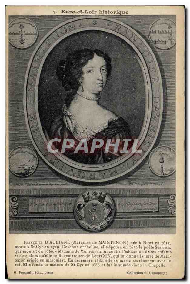 Françoise d'Aubigné, Marquise de Maintenon — Histoire de l'Eure-et-Loir — G. Fonceault, édit., Dreux