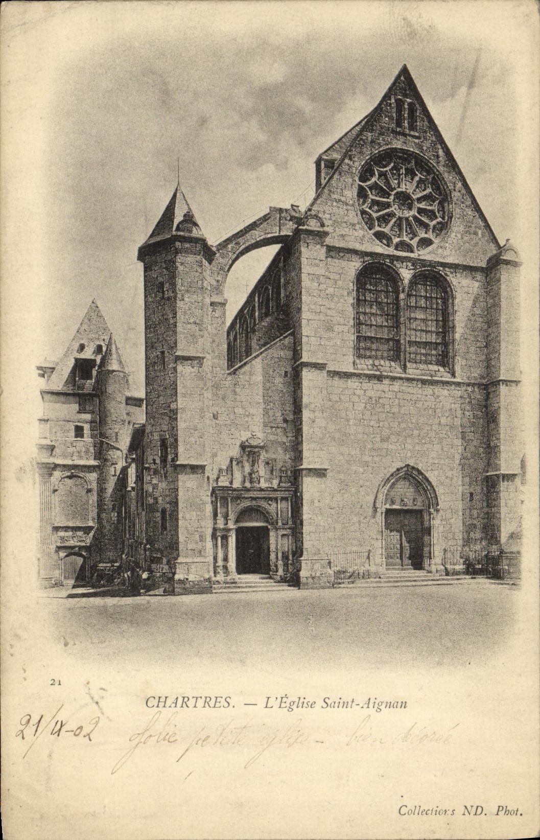 CPA Chartres L Eglise Saint Aignan
