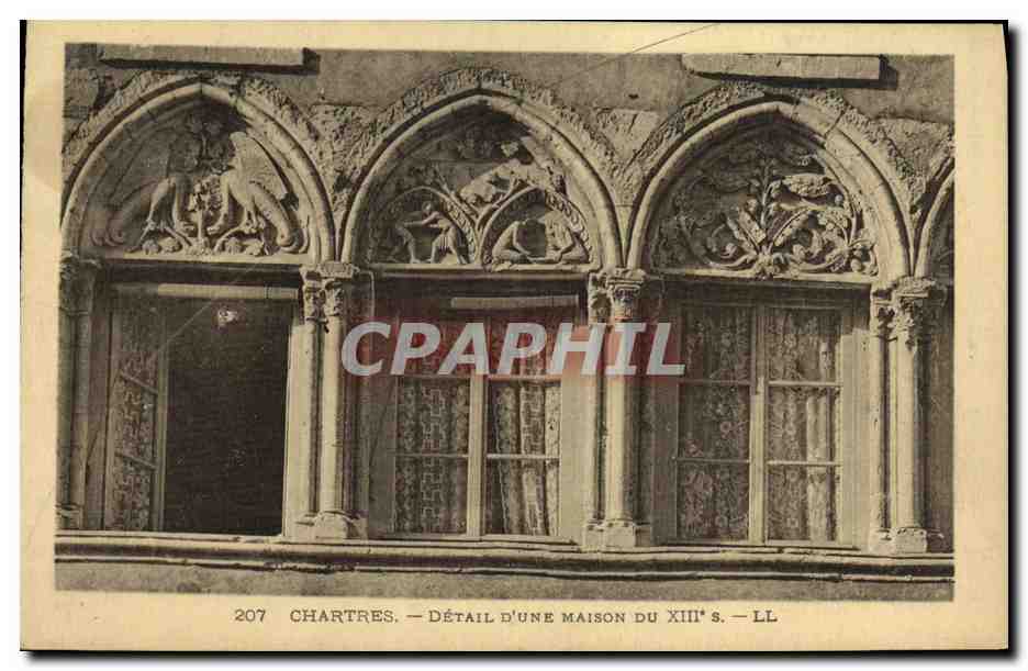 CPA Chartres Detail d Une Maison du Xlll e S