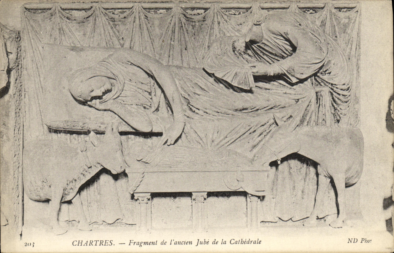 CPA Chartres Fragment de l ancien Jube de la Cathedrale