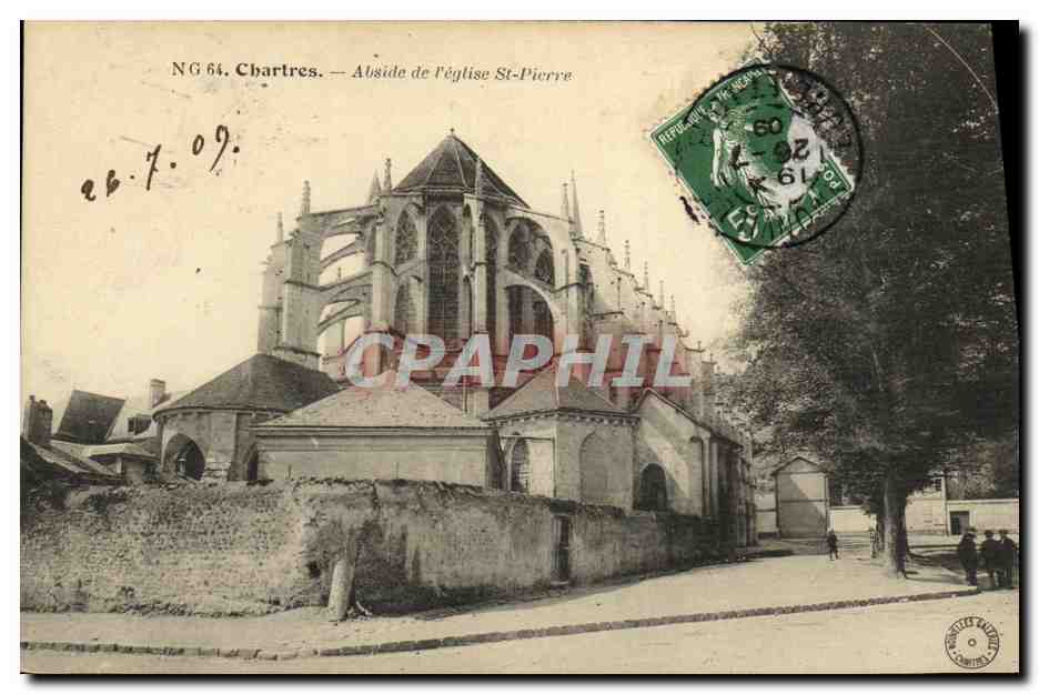 Chartres — Abside de l'Église Saint-Pierre — NG 64, éditeur Cartes Matérielles
