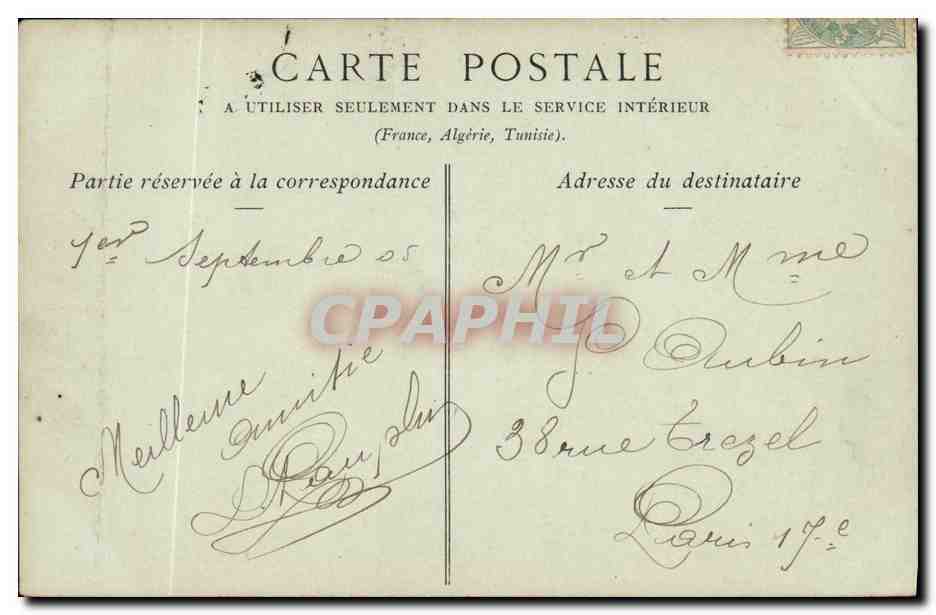 CPA Chartres La Rue du Bourg — Rückseite