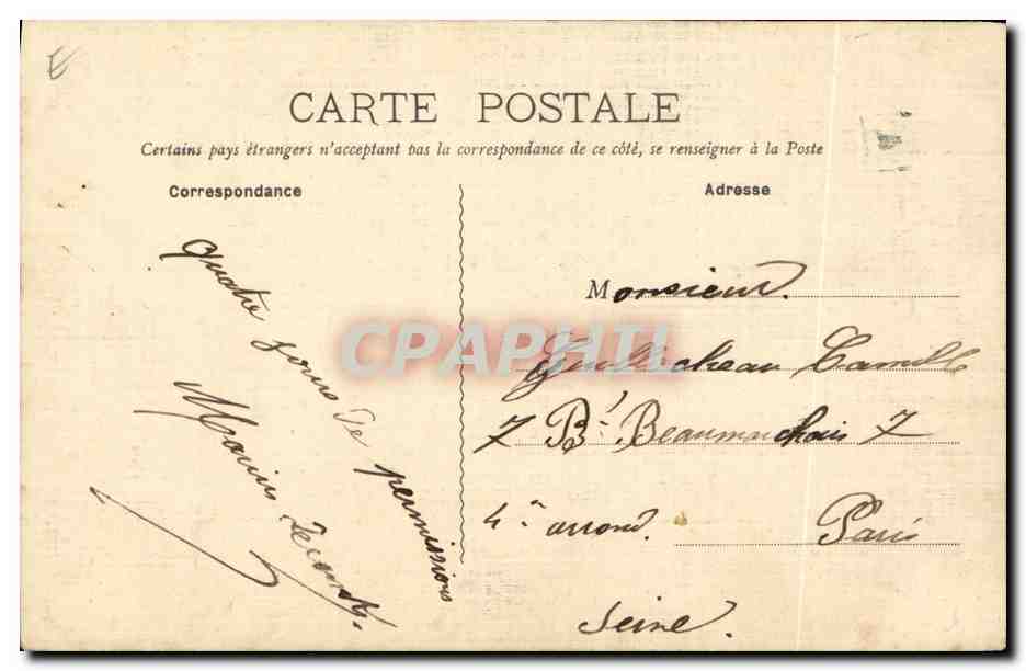 CPA Chartres La Cathedrale carte toilee  — Rückseite