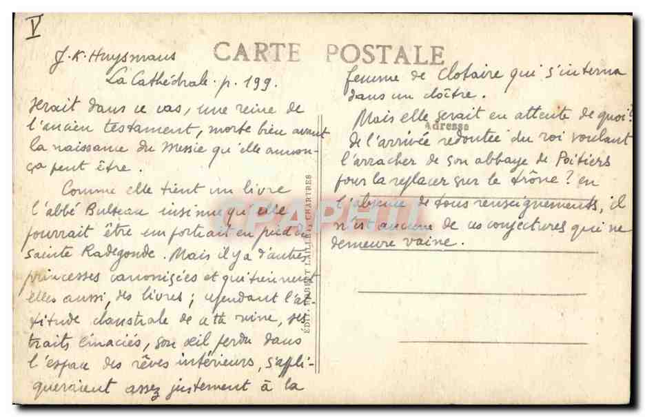 Cathédrale de Chartres — Portail Royal (XIIe siècle) — Reine de Juda — Verso
