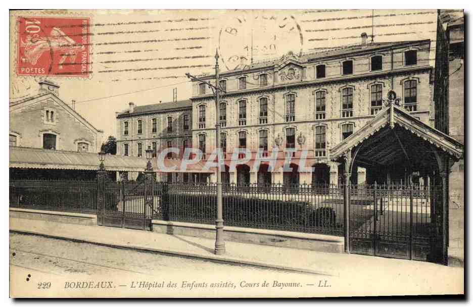 Bordeaux — Das Krankenhaus für Unterstützte Kinder, Cours de Bayonne — LL. — n° 220