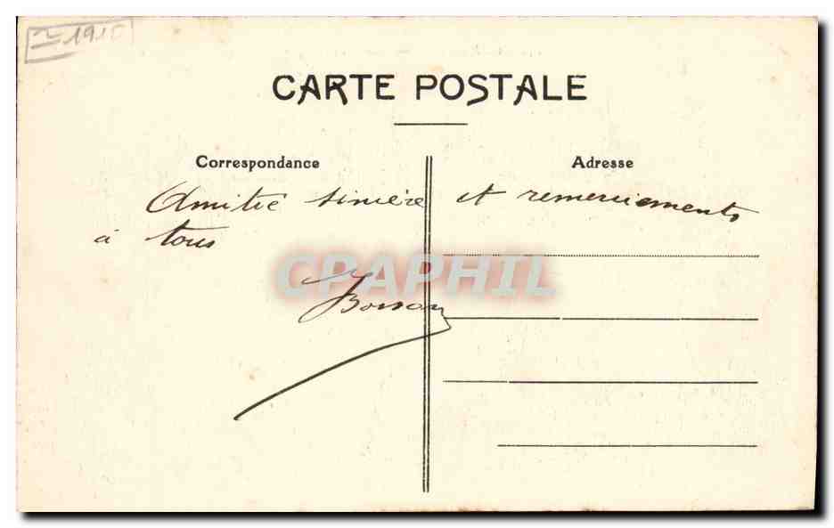 CPA Bordeaux Porte Bourgogne — Rückseite