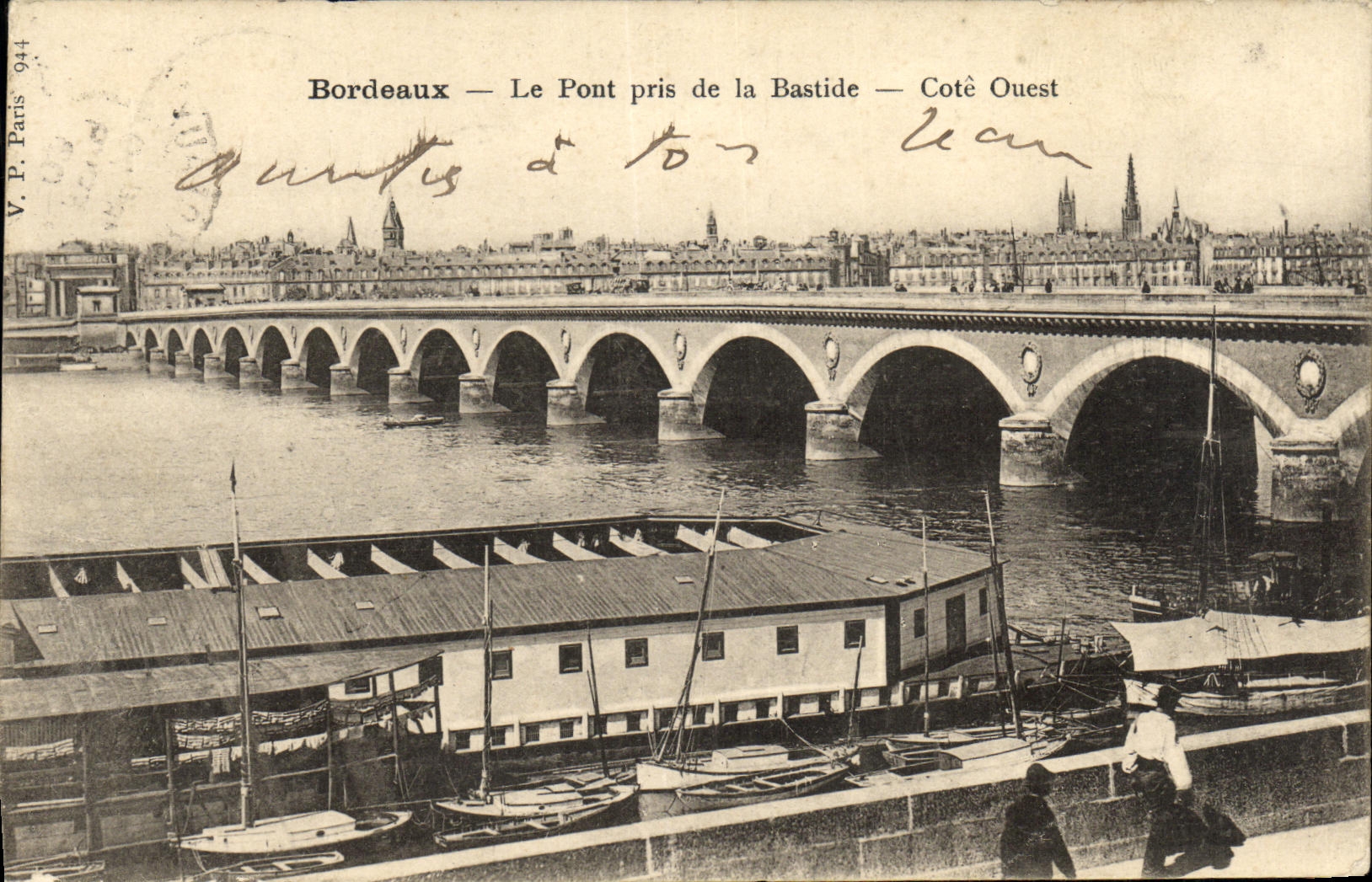 Bordeaux — Le Pont pris de la Bastide — Côté Ouest — V.P. Paris 944