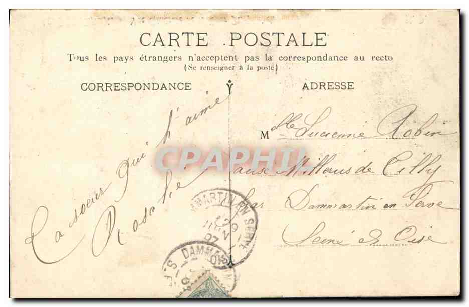 CPA Bordeaux Vue Generale de la Tour St Michel — Rückseite