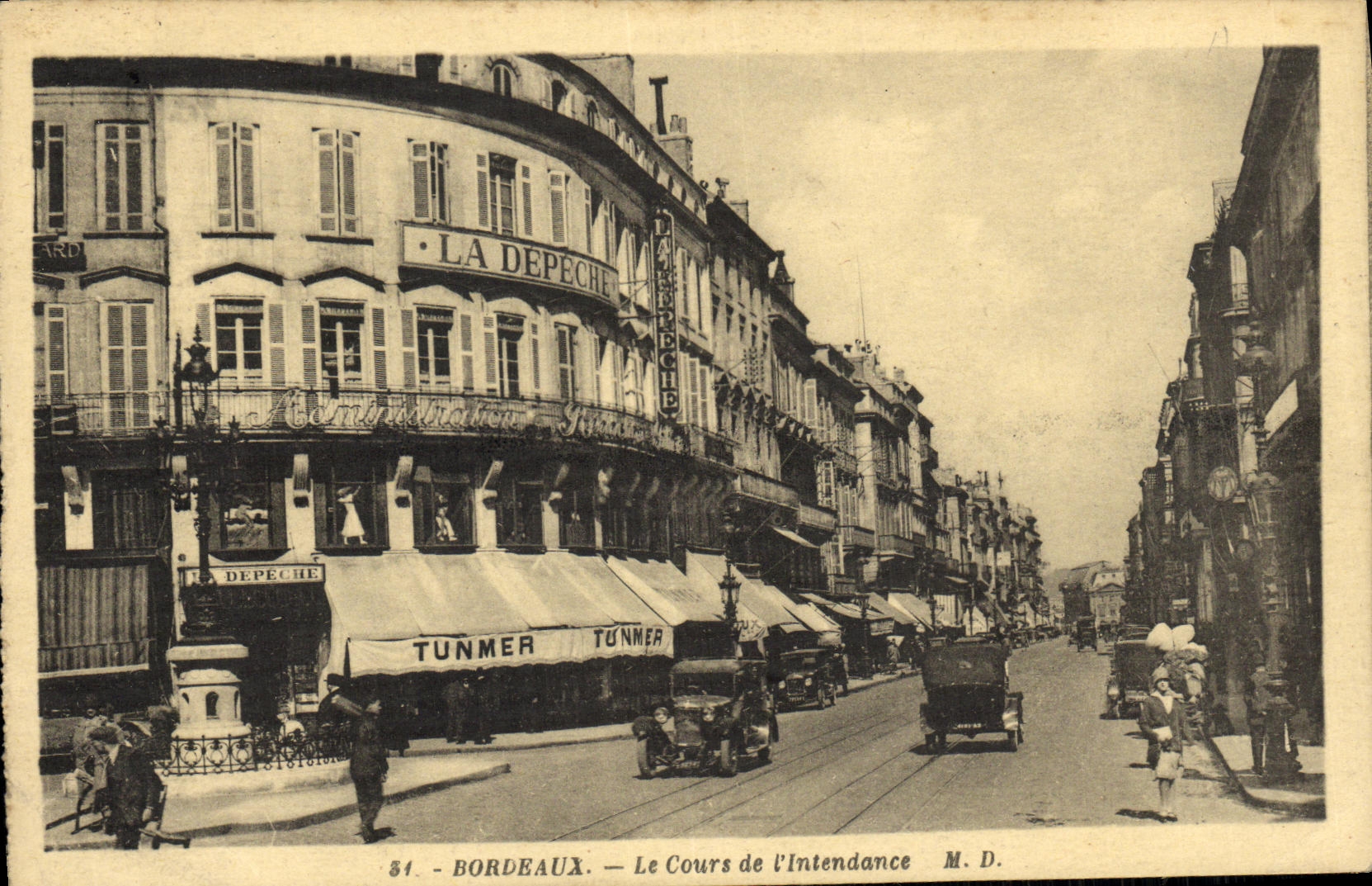 Bordeaux — Le Cours de l'Intendance — M. D.