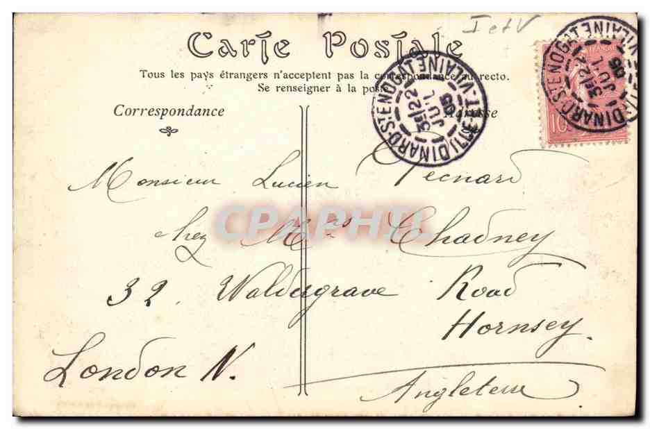 CPA Dinard L Hotel du Casino — Verso