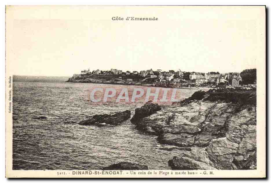 Dinard-St-Enogat — Côte d'Emeraude — Un coin de la Plage à marée haute — G. M.