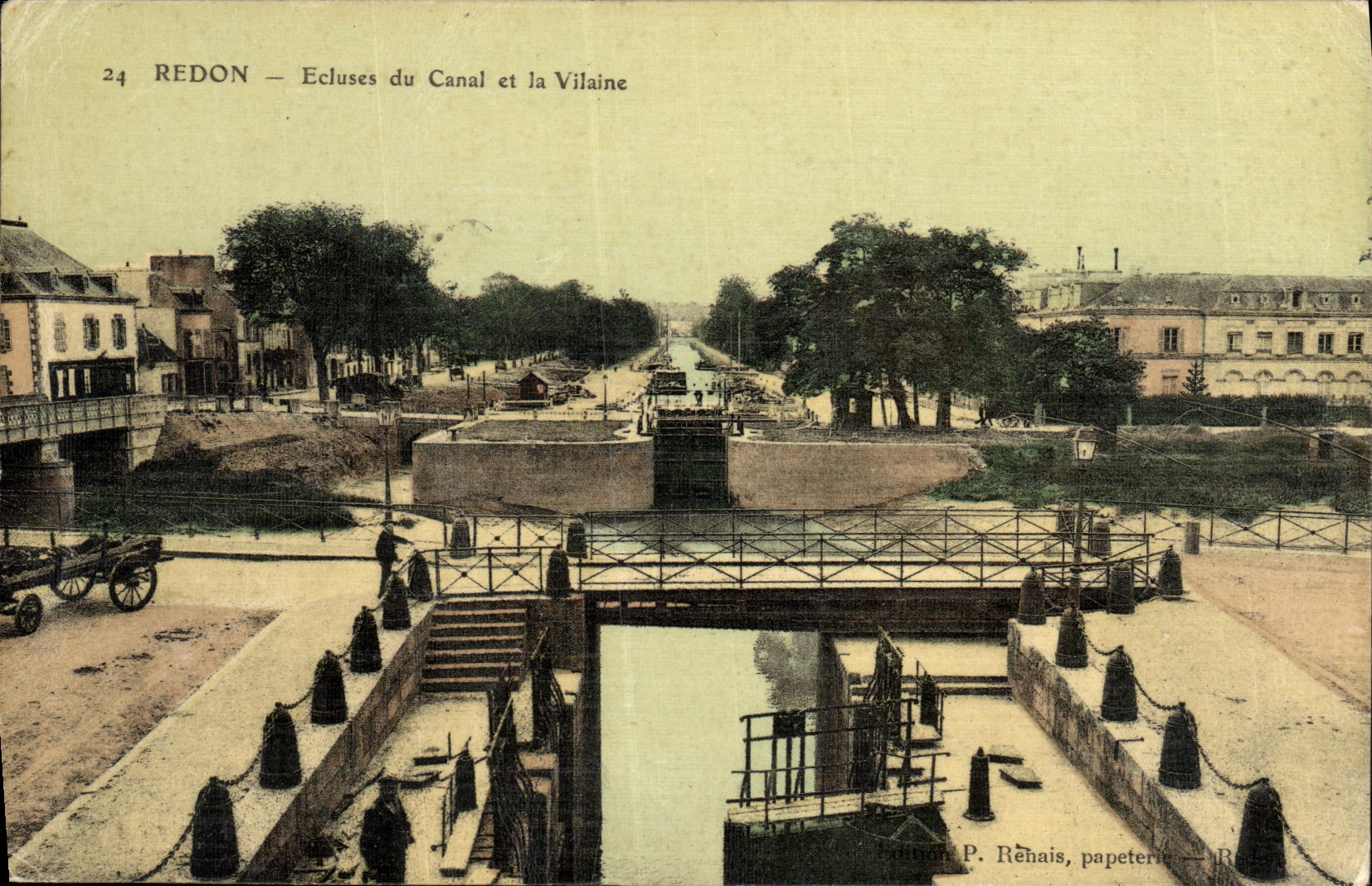 Redon — Ecluses du Canal et la Vilaine — Édition P. Réhais, papeterie