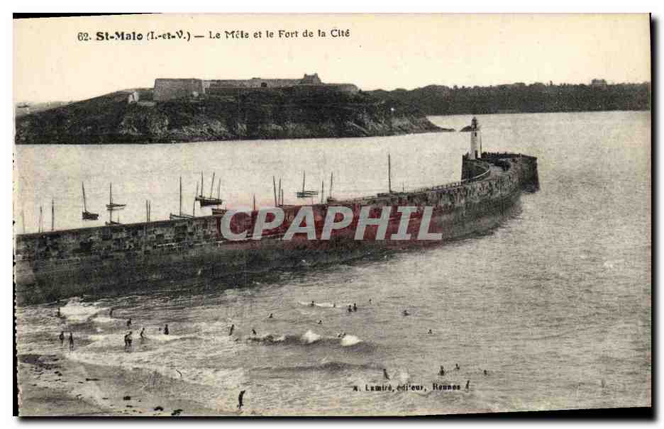 St-Malo (I.-et-V.) — Le Môle et le Fort de la Cité — n. Lamiré, éditeur, Hennebont
