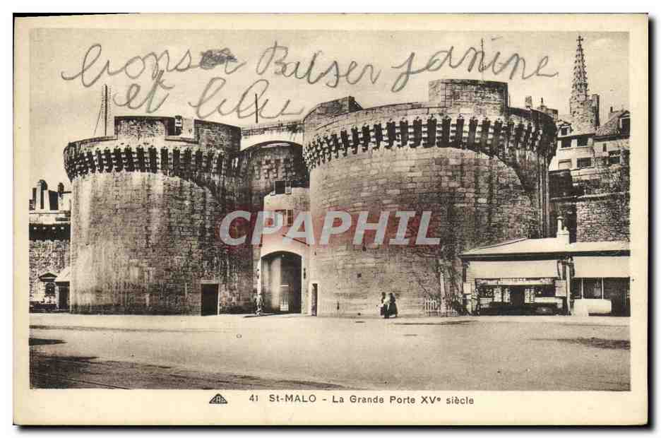 St-Malo - La Grande Porte XVème siècle — éditeur 'Imprimerie des Arts Philatéliques, Strasbourg' — n° 41