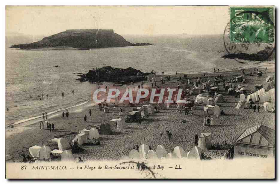 Saint-Malo — La Plage de Bon-Secours et le Grand Bey — LL