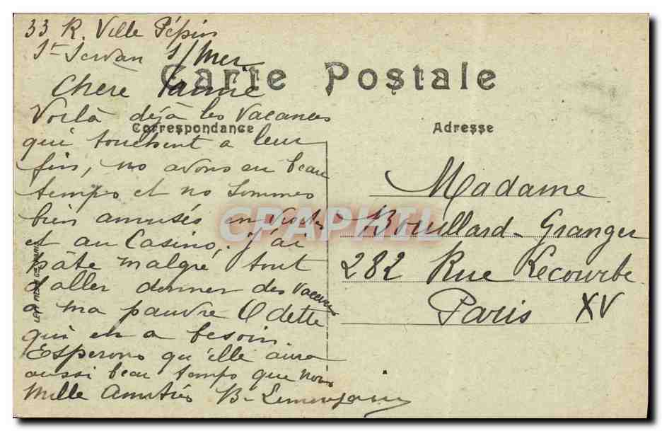 Saint-Malo — La Plage de Bon-Secours et le Grand Bey — LL — Verso
