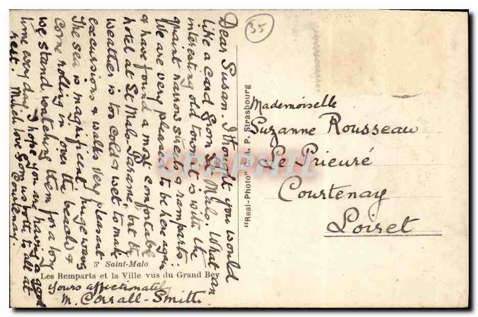 Saint-Malo — Vue du Grand Port — A. P. Strasbourg — Verso