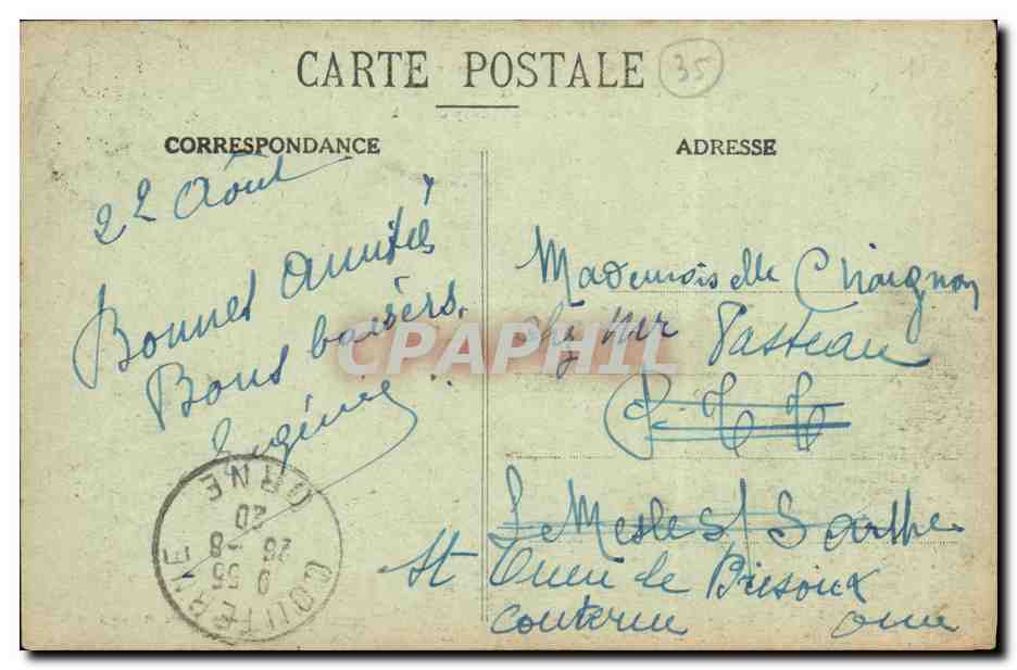 Côte d'Émeraude - Emerald Coast — Saint-Malo, Ile de Cézembre - Étude de Rochers - G. F. - Édition Guérin, St-Malo, n° 3829 — Reverso