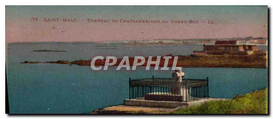 Saint-Malo — Tombeau de Chateaubriand au Grand-Bey — LL