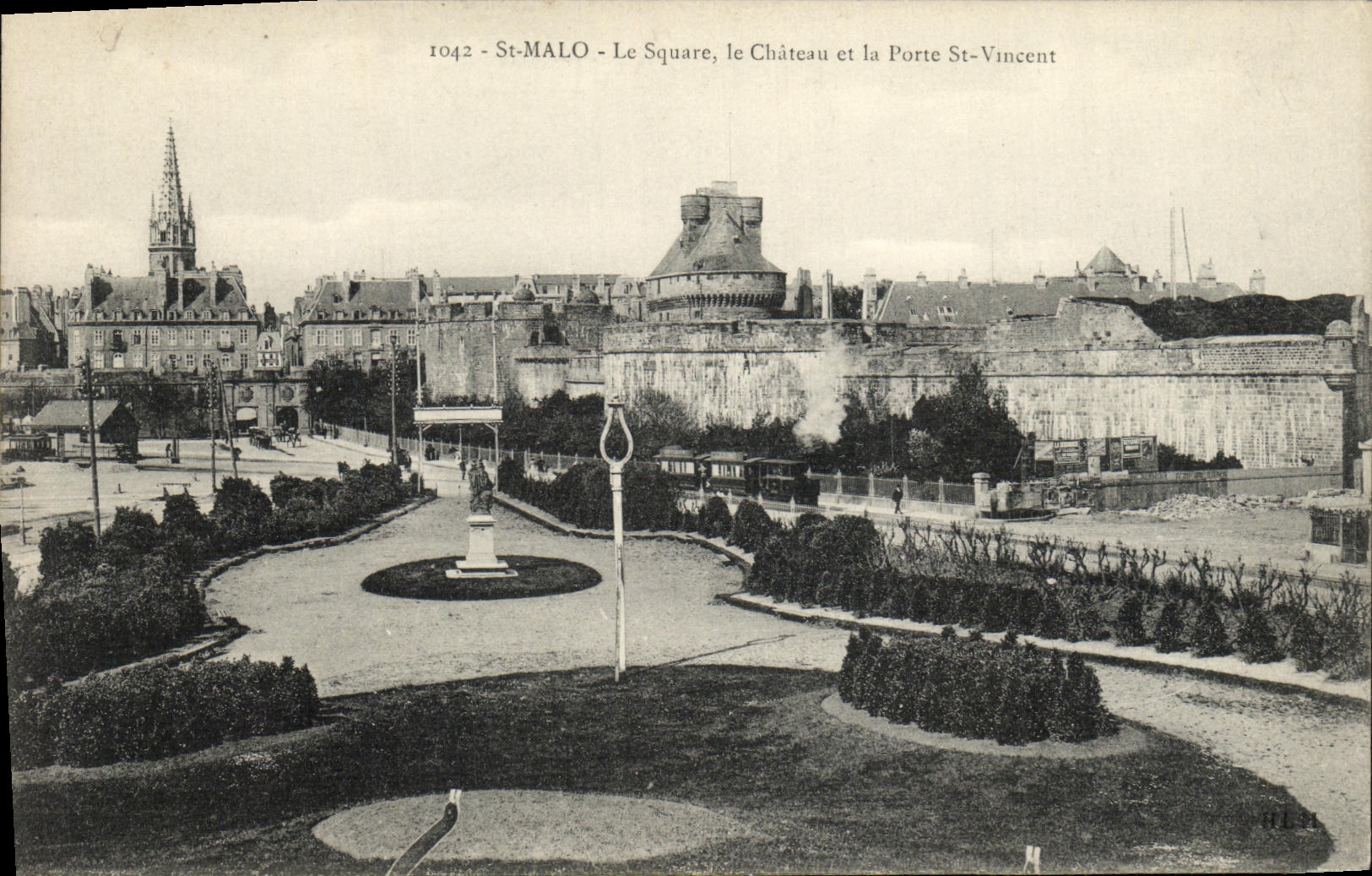 St-Malo - El Cuadrado, el Castillo y la Puerta St-Vincent — H. Le Mailiot, editor, n° 1042