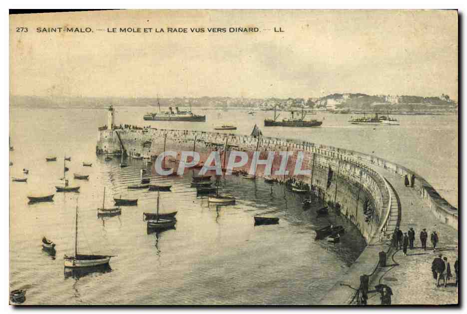 Saint-Malo — Le Môle et la Rade vus vers Dinard — LL, n° 273