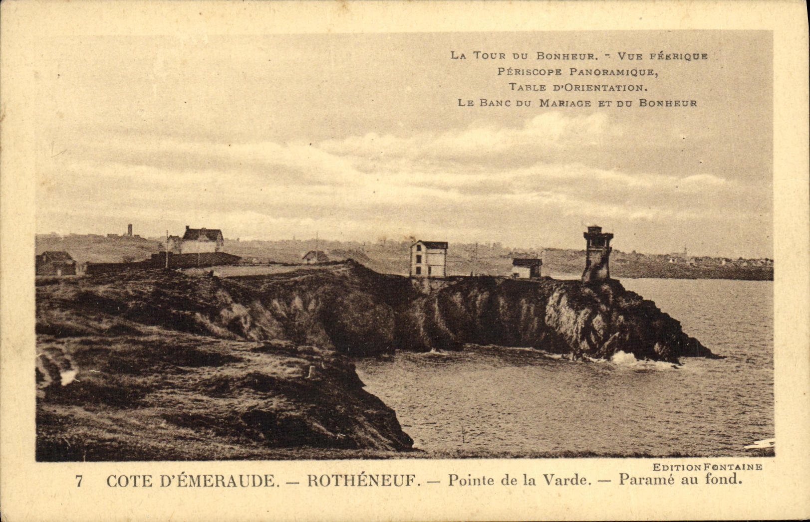 CPA Rotheneuf Pointe de la Varde Parama au fond