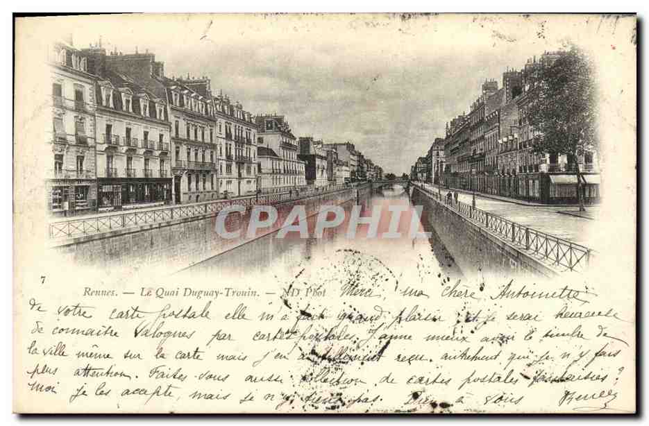 CPA Rennes Le Quai Duguay Truin