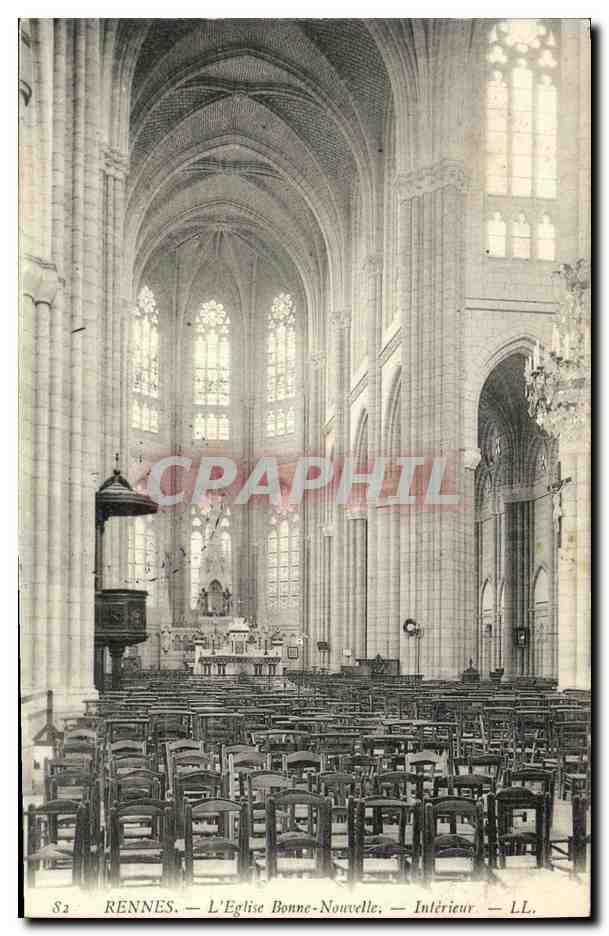 CPA Rennes L Eglise Bonne Nonvelle Interieur