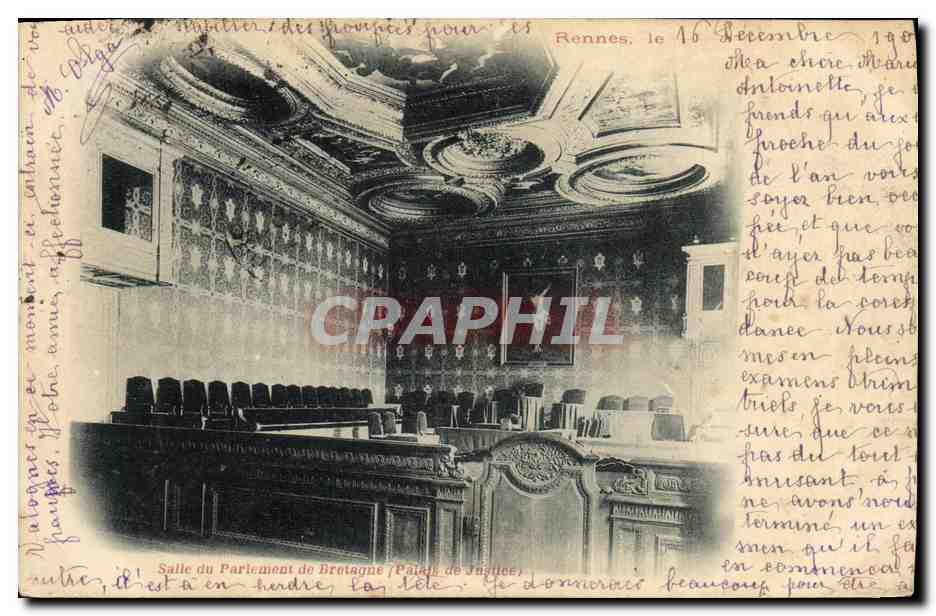 CPA Rennes Salle du parlement de Bretagne Palais de justice