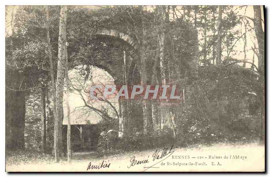 CPA Rennes Ruines de L Abbaye de St Sulpice la foret