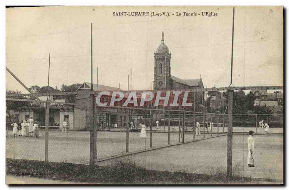 Saint-Lunaire (I.-et-V.) - Le Tennis - L'Église