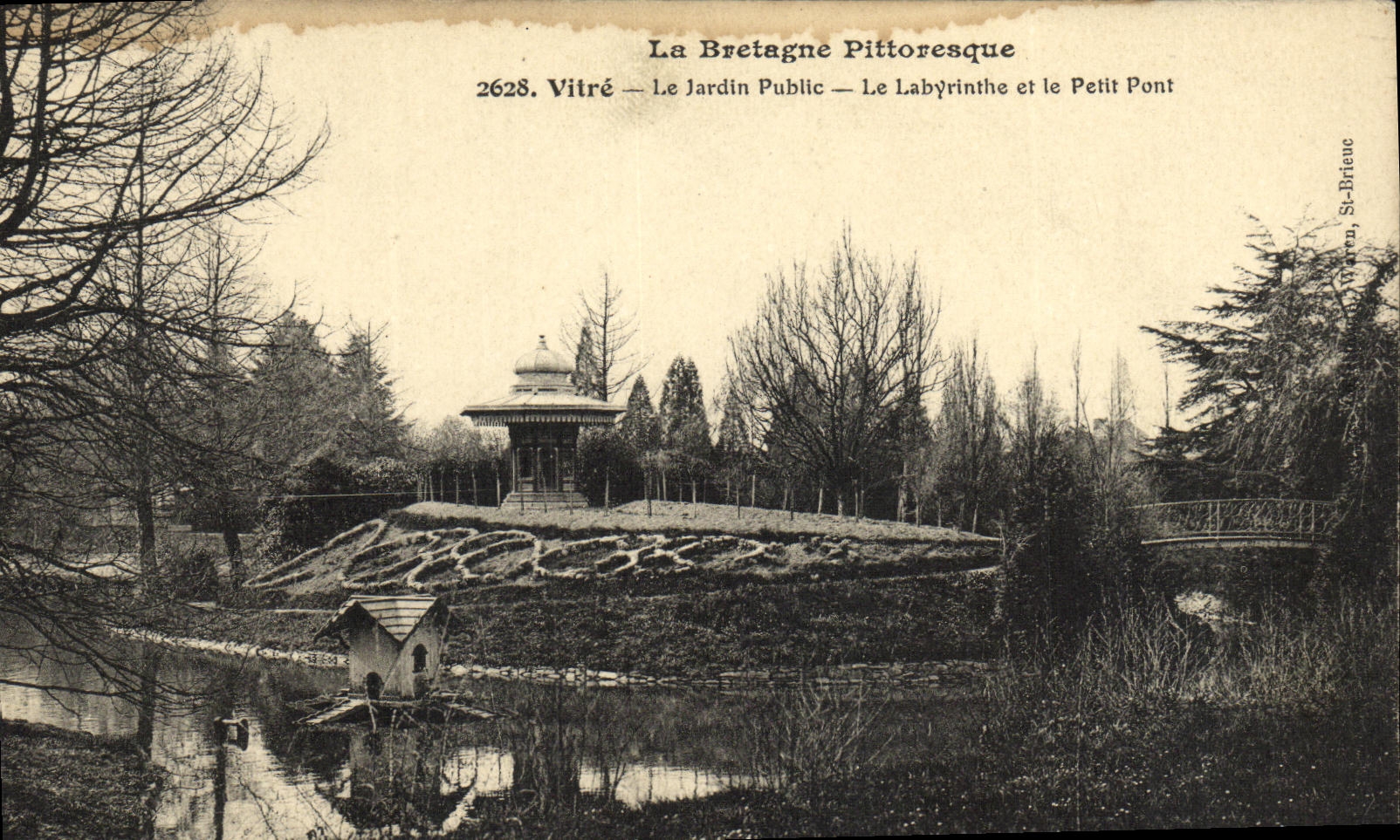 Vitré — Le Jardin Public — Le Labyrinthe et le Petit Pont — Warren, St-Brieuc