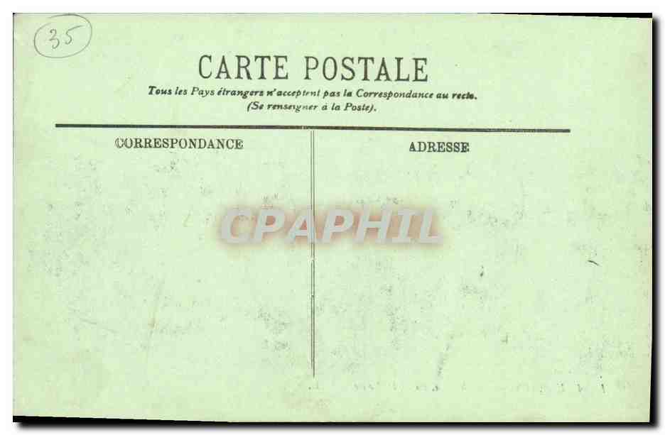CPA Fougeres Le Chateau Vu de la Route — Rückseite