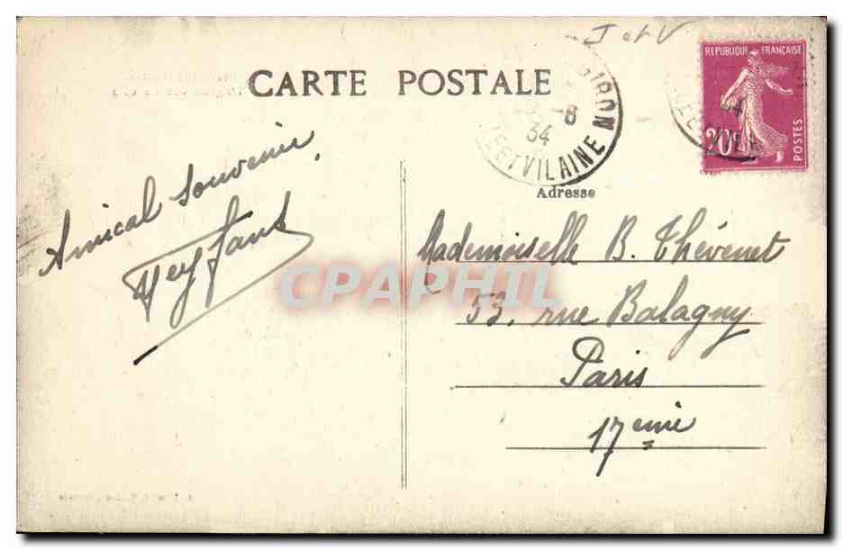 Piré (I.-et-V.) — L'Église vue de côté — Éditeur non identifié, n° 944 — Reverso