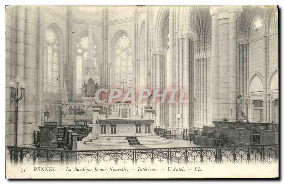 Rennes — La Basilique Bonne-Nouvelle — Intérieur — L'Autel — LL.