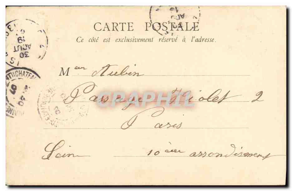 CPA Parame Rochebonne La Plage — Rückseite