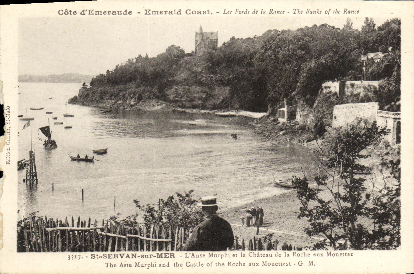 St-SERVAN-sur-MER — L'Anse Murphi et le Château de la Roche aux Mouettes — Édition G. M. n° 3517