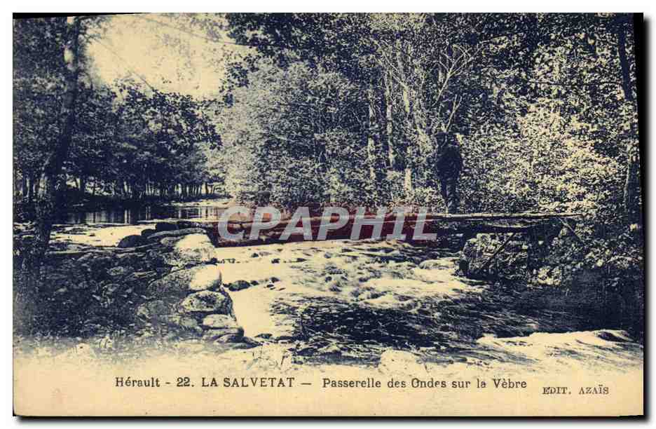 CPA La Salvetat Passerelle des ondes sur la Vebre