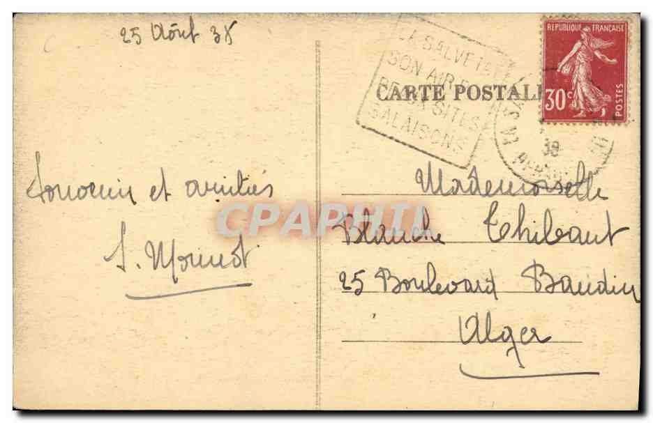 CPA La Salvetat Passerelle des ondes sur la Vebre — Rückseite