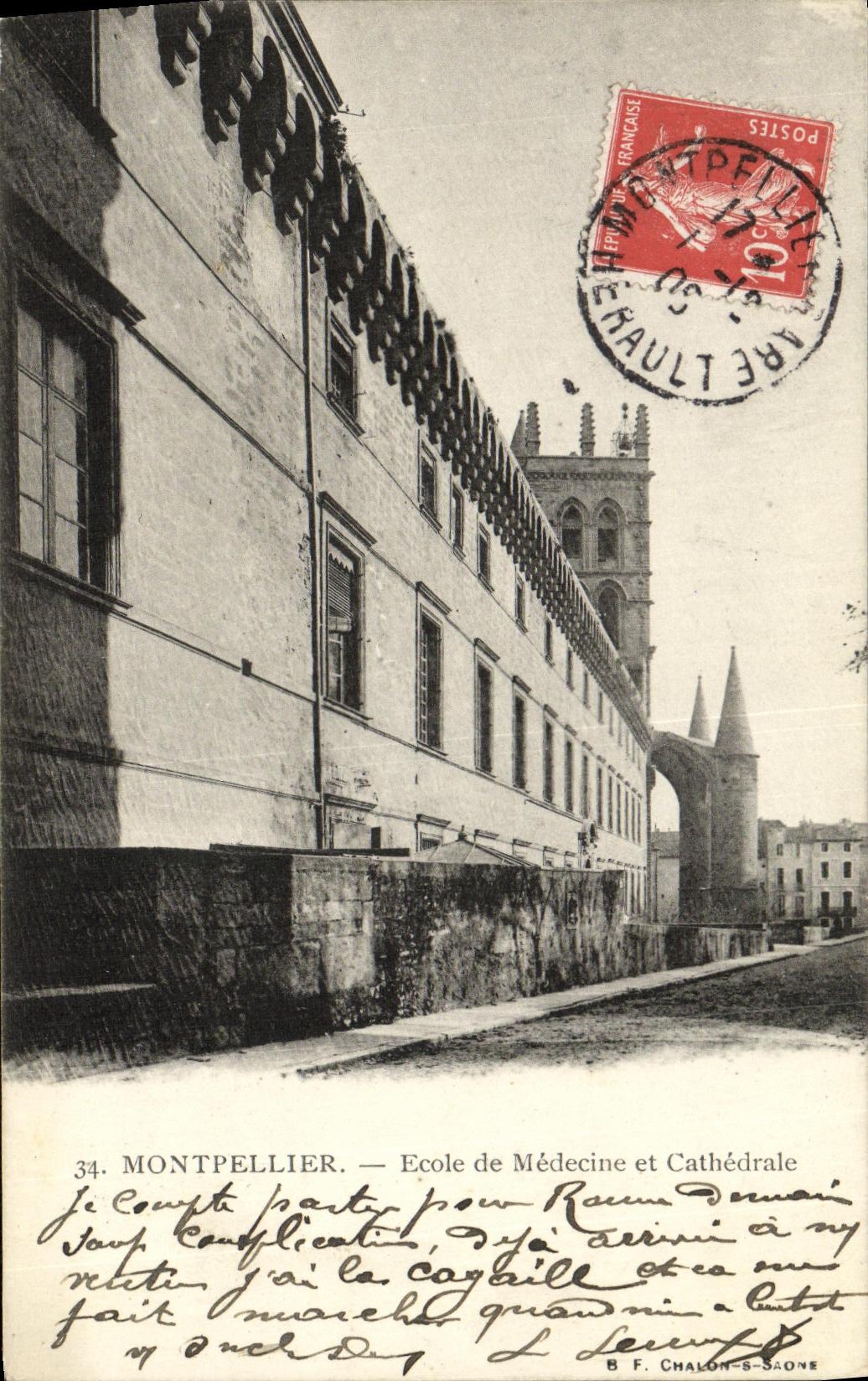 CPA Montpellier Ecole de Medecine et Cathedrale