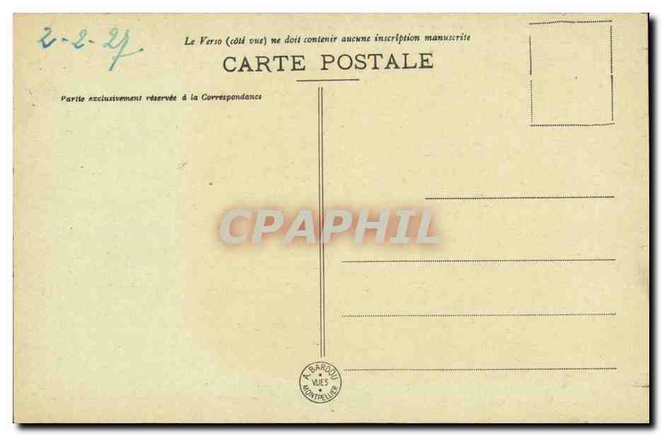 CPA Montpellier Arc de Triomphe et Plateau du Peyrou — Rückseite