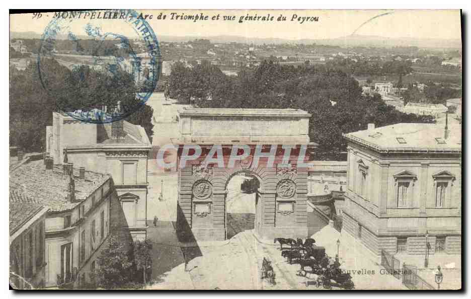 CPA Montpellier Arc de Triomphe et Plateau du Peyrou