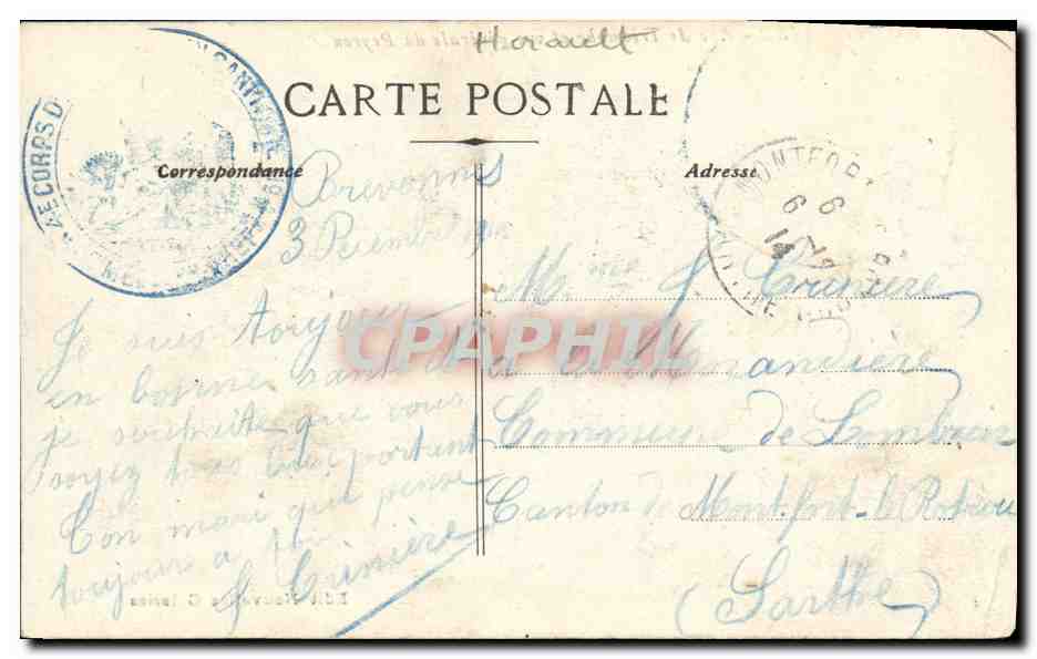 CPA Montpellier Arc de Triomphe et Plateau du Peyrou — Rückseite