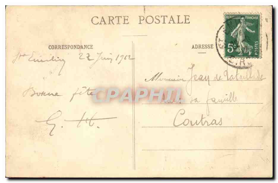 CPA Saint Emilion L Eglise Monolithe — Rückseite