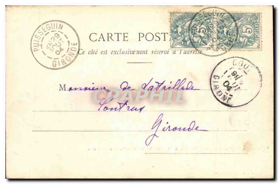 St-Émilion, près Libourne — Les grands vignobles du coteau de Pavie — G. Gaillet, n° 3033 — Reverso